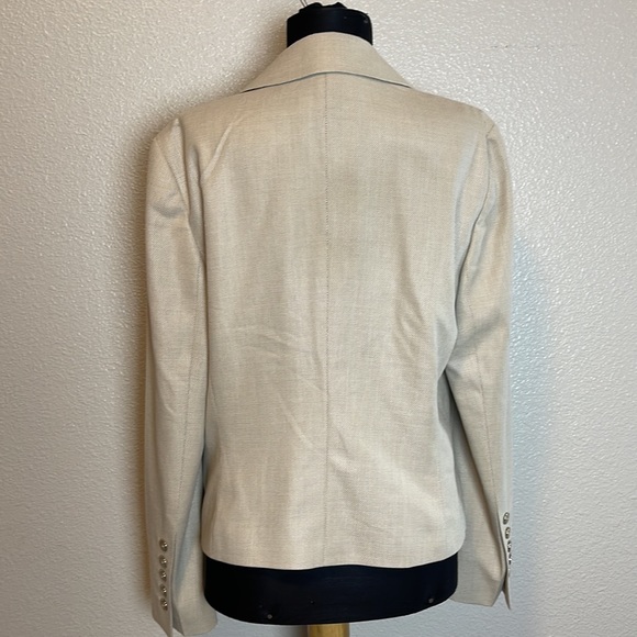 Escada Blazer, Wm’s Sz 42, cream color - Picture 4 of 11